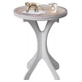 $71 Farmhouse Round Side Table Rustic Small Accent