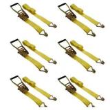 $75 2' x 15' Ratchet Tie Down Straps (6PK) - 5000