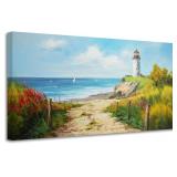 $59 Acocifi Beach Canvas Wall Art Lighthouse Pictu