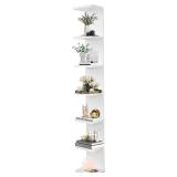 $90 7 Tier Wall Shelf Unit,Vertical Column Floatin