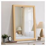 $36 Delma Wall Mirror with Wooden Frame, 30x20 Far