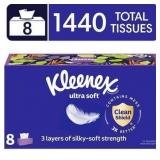 $21 Kleenex Ultra Soft Facial Tissues, 8 Flat Boxe