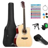 $117 Moukey 41' Acoustic Guitar for Beginners Adul
