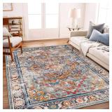 $139 Washable Area Rug 9'x12' Boho Chic Medallion