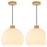 $189 Large Milk Glass Dome Pendant Lights Ribbed C