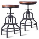 $130 LOKKHAN Vintage Industrial Bar Stool-Rustic S