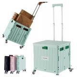 $65 Folding Utility Cart Portable Rolling Crate Ha