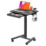 $160 Small Mobile Standing Desk with Drawer, 23.6'