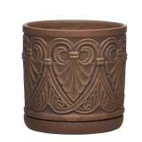 Roman Medium 12 in. x 12 in. 17 Qt. Brown Ceramic