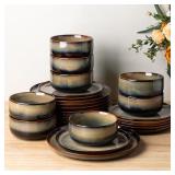 $140 TheTerra Ceramic Dinnerware Sets for 8, 24 Pi