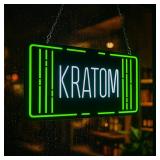 $100 Bright 'Kratom' LED Sign by SMOKE SHOP LED -
