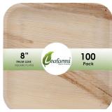 $49 100 Pack 8 Inch Palm Leaf Dinner Plates, Premi