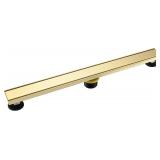 $80 KIRLYUSTONE Linear Shower Drain, Brushed Gold