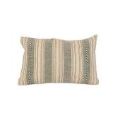 $72 14x22' Hand Woven Stripe Green Outdoor Pillow