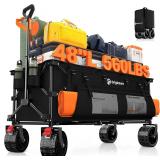$120 48' L Collapsible Wagon Cart Foldable, 560lbs