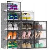 $33 12 Pack Large Shoe Organizer Storage Boxes for