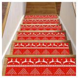 $85 Christmas Stair Treads for Wooden Steps Indoor