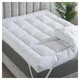 $147 WhatsBedding 5 Inch Duck Feather Bed, 100% Co