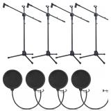 $75 Sherr 4 Pcs Tripod Microphone Stand Adjustable