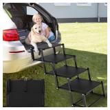 $80 Extra Wide Dog Stairs for Large Dogs, Foldable