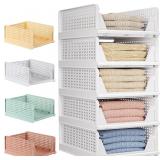 $27 5 Pack Folding Closet Organizers Storage Box,