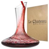 $60 Le Chateau Crystal Wine Decanter with Built-in