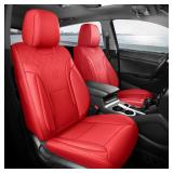 $110 Red Car Seat Covers Full Set - Breathable Fau