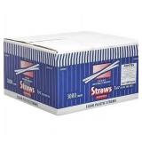 $36 Comet 7-3/4' Wrapped Plastic Straws, Clear, 30