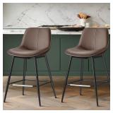 $116 VASAGLE Bar Stools Set of 2, Counter Height B