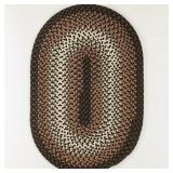 $92 Rhody Rug Twin River Black Multi 2X4 Oval