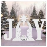 $100 FUNNGO Joy Christmas Nativity Decorations Out