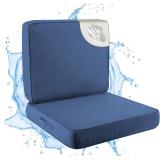 $43 Outdoor Deep Seat Cushions Set, Waterproof & F