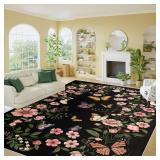 $122 Floral Butterfly 9'x12' Area Rugs - Floral Bu