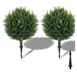 $53 25.2' Artificial Cedar Topiary Outdoor Faux Pl
