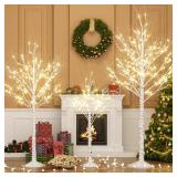 $140 Outdoor Christmas Decorations Lighted Birch T