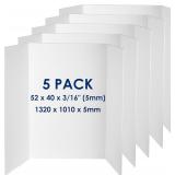 $69 Foam Board Trifold 52 x 40 x 3/16' (5mm) - 5 P