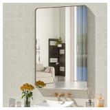$70 WEER 24X36 Inch Brushed Nickel Bathroom Mirror