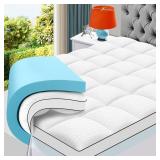 $97 MASVIS Queen Size Dual Layer 4 Inch Memory Foa