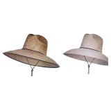 $39 Men's Crushed Safari Straw Sun Hat,Life Guard