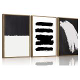 $37 OIQArtOIQ 3 Piece Large Abstract Canvas Wall A