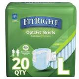 $120 FitRight OptiFit Extra Briefs with Tabs, Adul