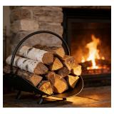 $40 Black Log Holder Indoor and Outdoor Firewood R