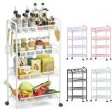 $25 TOOLF 4-Tier Rolling Cart, Metal Utility Cart