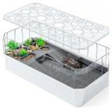 $56 Turtle Habitat Spacious Turtle Tank Kit with R