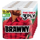 $34 Brawny Tear-A-Square 3-Ply Paper Towels, 12 XL