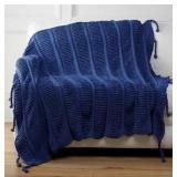 Chunky Knit Throw Blanket, 50x60 inches, Decorativ