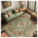 $57 RELEANY Area Rugs 6'x9' Washable Non-Slip, Flo