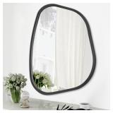 $34 Black Asymmetrical Wall Mirror Large 20'x16' I