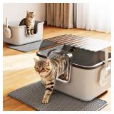 $80 Oneluck XXXL Cat Litter Box with Lid,Extra Lar