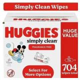 $26 Huggies Simply Clean Unscented Baby Wipes, 11